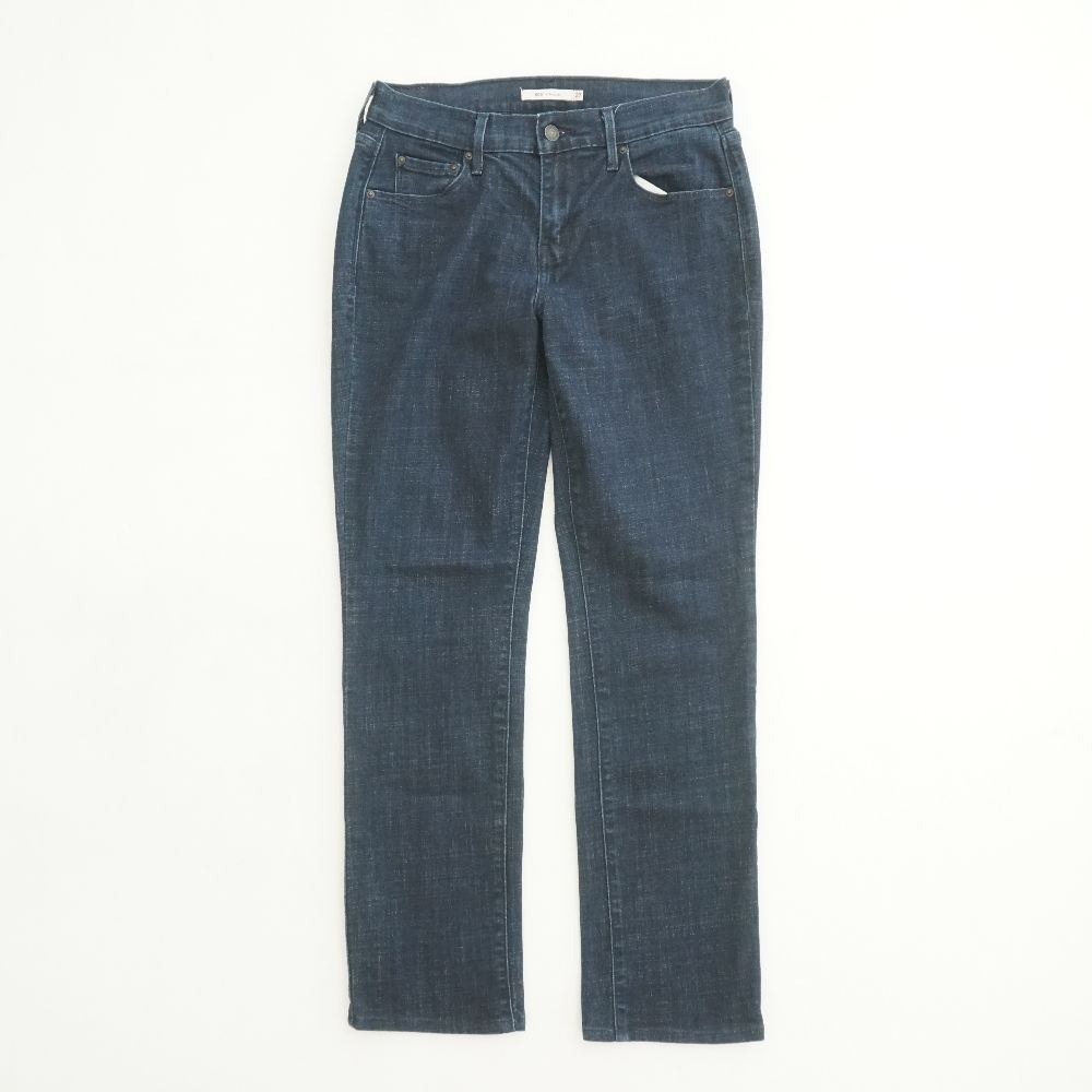 Levi's 505 Straight Leg Jeans Womens Size 27 Dark Wash Blue Denim Comfort